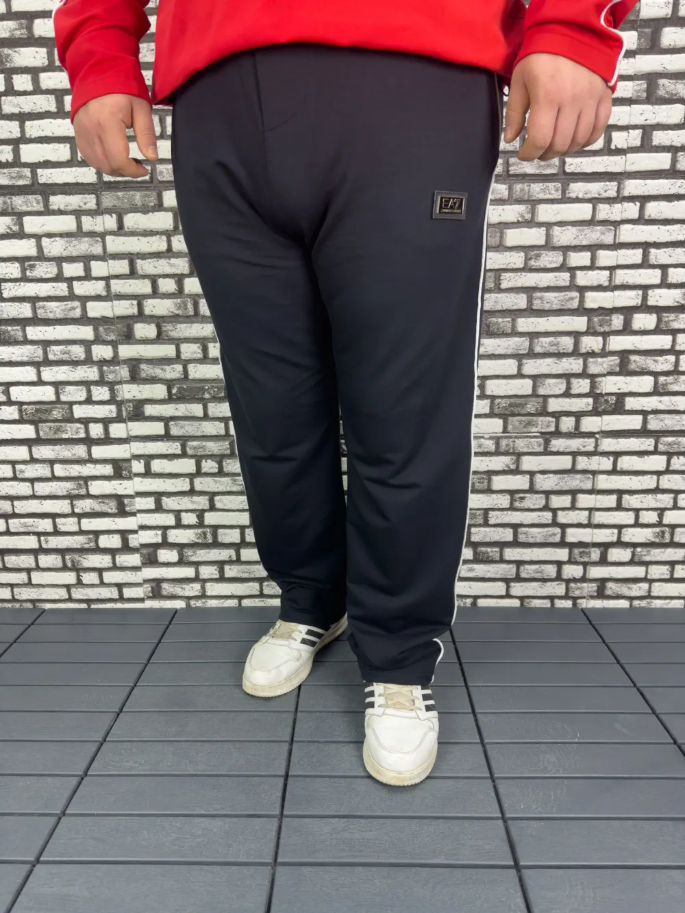 Büyük Beden Erkek Yeni Model Yan Biye Şeritli Penye Eşofman Altı Düz/Lastikli Paça Arka Cepli Kauçuk Dikiş