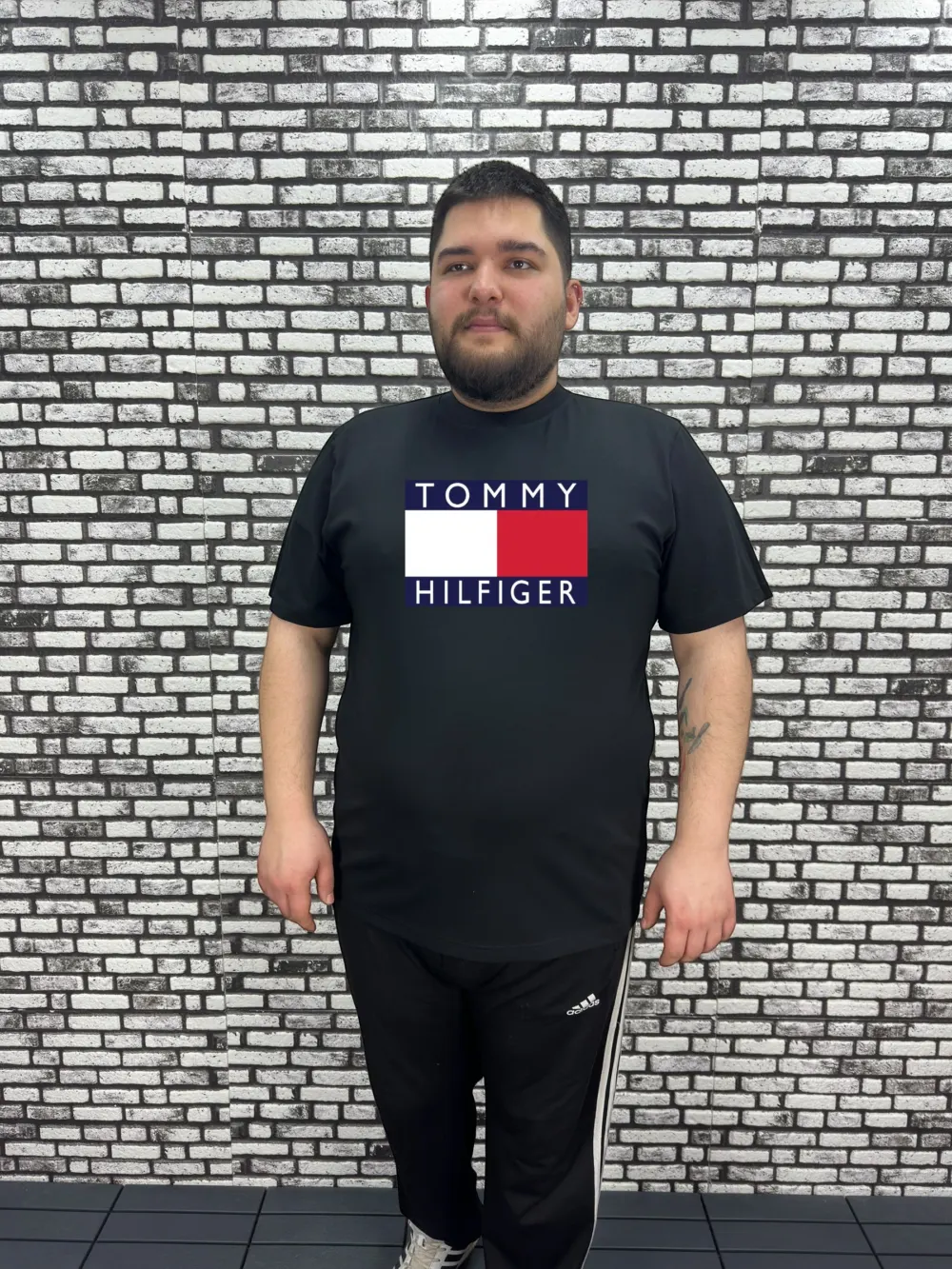 Büyük Beden Erkek Yeni Sezon Kabartma Baskı Tişört 2 Renk