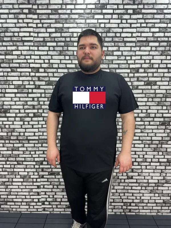 Büyük Beden Erkek Yeni Sezon Kabartma Baskı Tişört 2 Renk