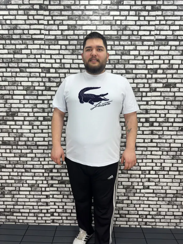 Büyük Beden Erkek Yeni Sezon Baskı Tişört 2 Renk