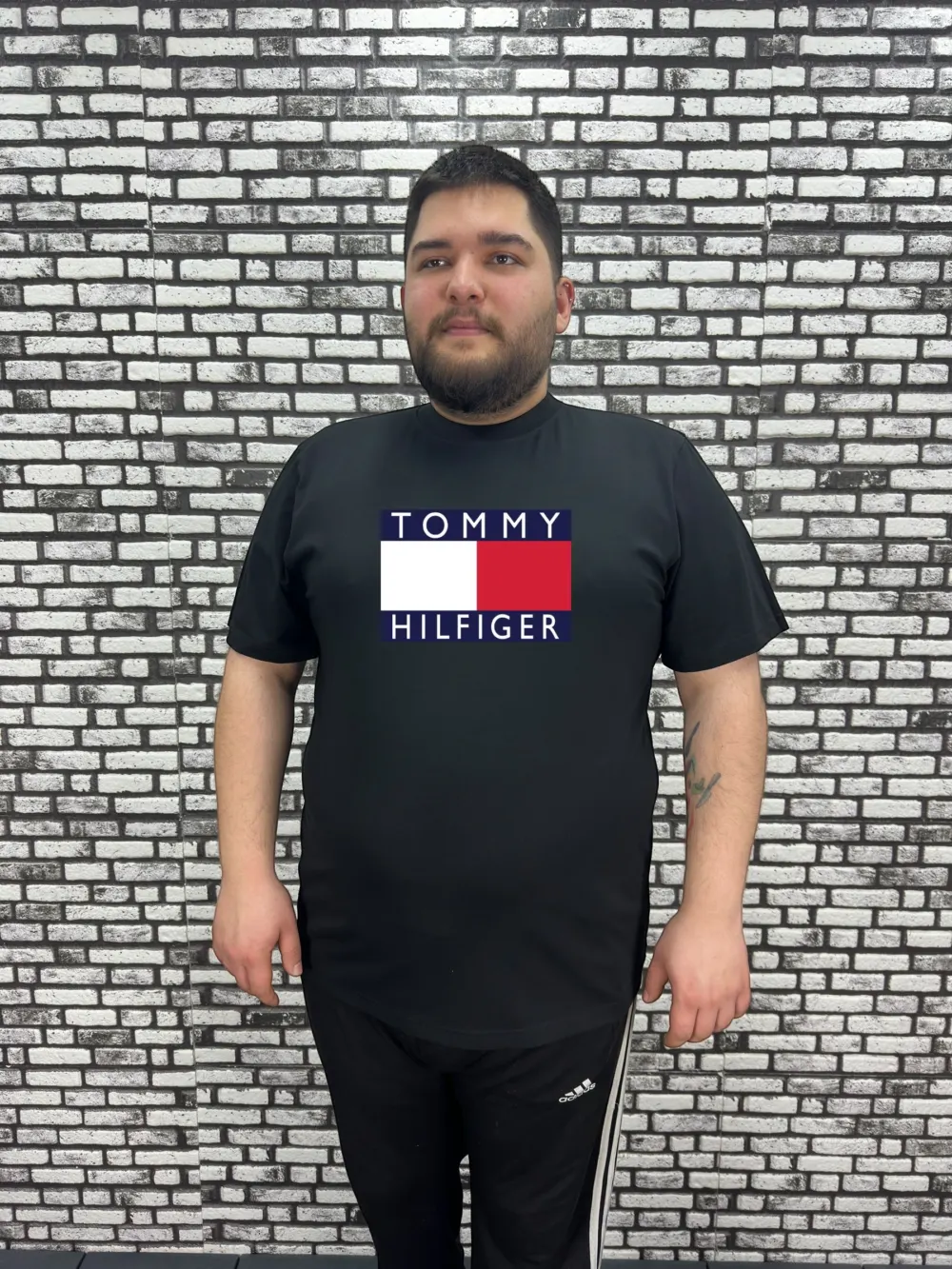 Büyük Beden Erkek Yeni Sezon Kabartma Baskı Tişört 2 Renk