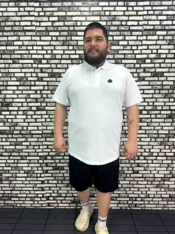 Büyük Beden Erkek Yeni Sezon Yeni Model Yakalı Tişört Siyah Beyaz Renk Kauçuk Dikiş