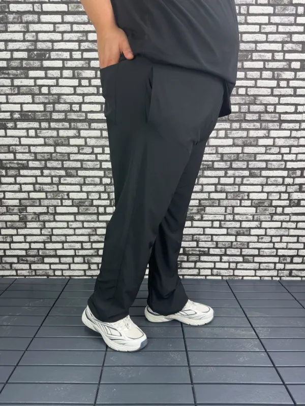 Baggy Pantolon Erkek Büyük Beden Spor Likra Kumaş Yan ve Arka Cepli