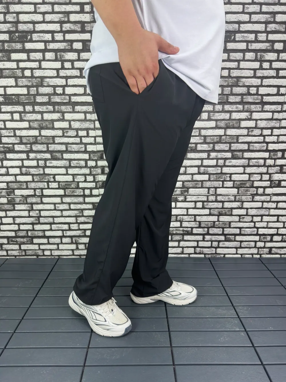 Baggy Pantolon Erkek Büyük Beden Spor Likra Kumaş Yan ve Arka Cepli